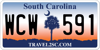 SC license plate WCW591