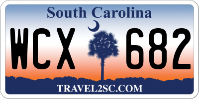 SC license plate WCX682