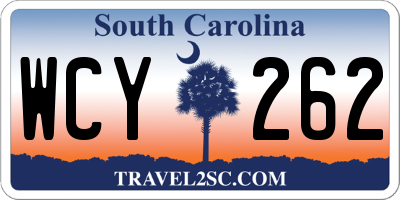 SC license plate WCY262