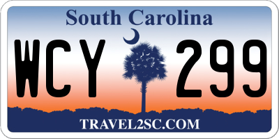 SC license plate WCY299