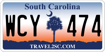 SC license plate WCY474
