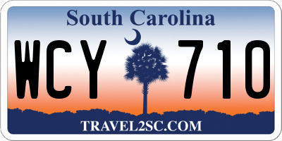 SC license plate WCY710