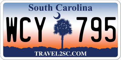SC license plate WCY795