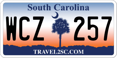 SC license plate WCZ257
