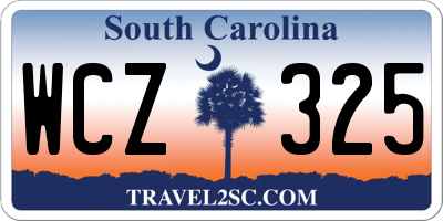 SC license plate WCZ325