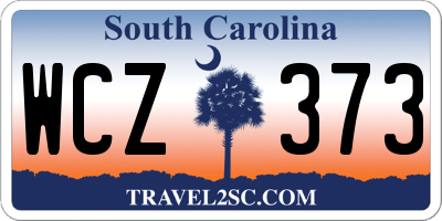 SC license plate WCZ373