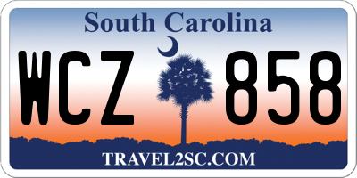 SC license plate WCZ858