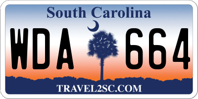 SC license plate WDA664