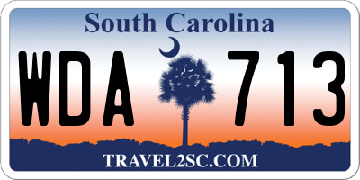 SC license plate WDA713