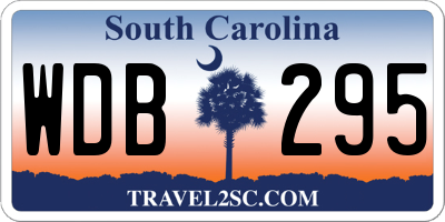 SC license plate WDB295
