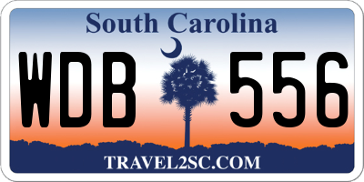 SC license plate WDB556