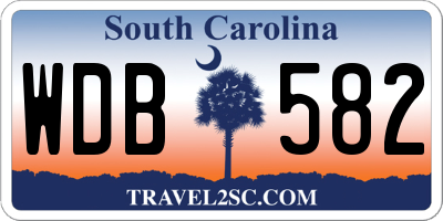 SC license plate WDB582