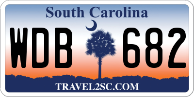 SC license plate WDB682