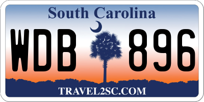 SC license plate WDB896