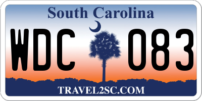 SC license plate WDC083