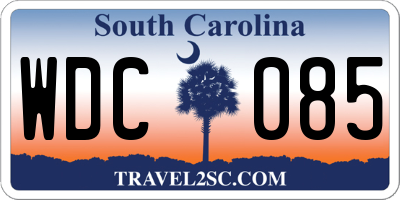 SC license plate WDC085
