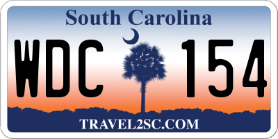 SC license plate WDC154