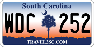 SC license plate WDC252