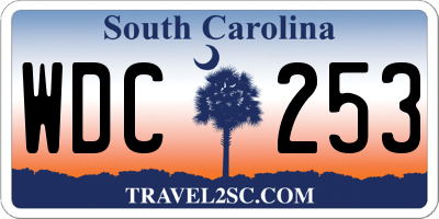 SC license plate WDC253