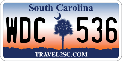 SC license plate WDC536