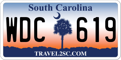 SC license plate WDC619