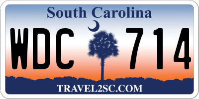 SC license plate WDC714