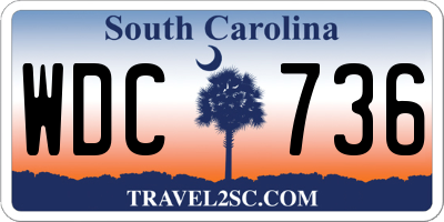 SC license plate WDC736