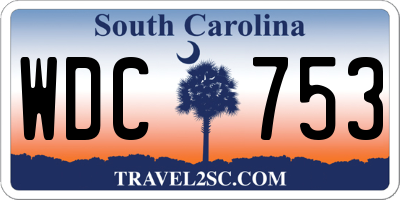 SC license plate WDC753