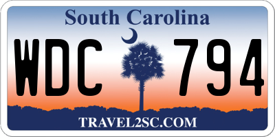 SC license plate WDC794