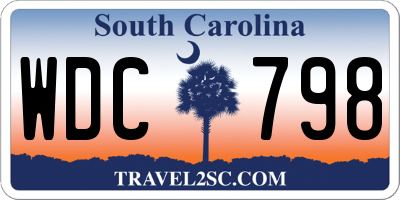 SC license plate WDC798