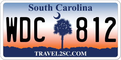 SC license plate WDC812