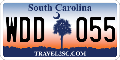 SC license plate WDD055