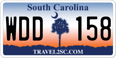 SC license plate WDD158