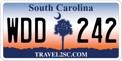 SC license plate WDD242