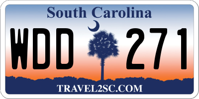 SC license plate WDD271