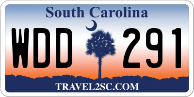 SC license plate WDD291