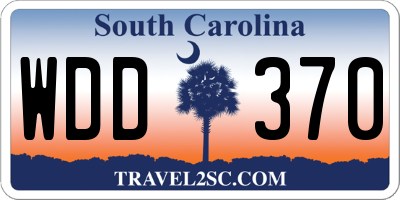 SC license plate WDD370