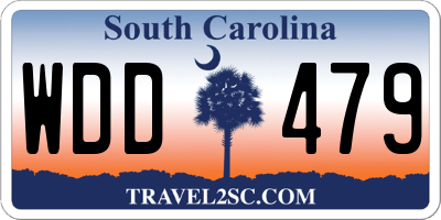 SC license plate WDD479
