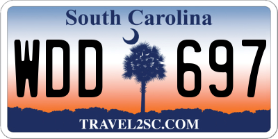 SC license plate WDD697