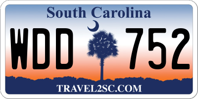 SC license plate WDD752