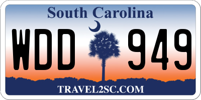 SC license plate WDD949