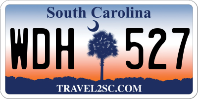 SC license plate WDH527