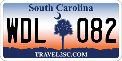 SC license plate WDL082