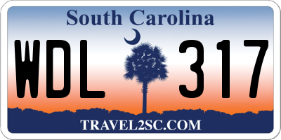SC license plate WDL317