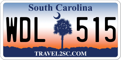 SC license plate WDL515