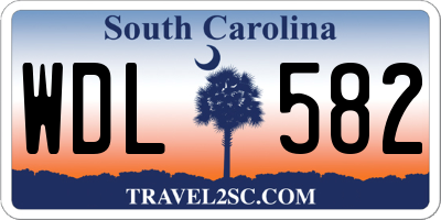 SC license plate WDL582
