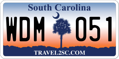 SC license plate WDM051