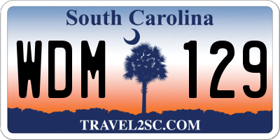 SC license plate WDM129