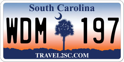 SC license plate WDM197