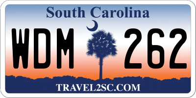 SC license plate WDM262